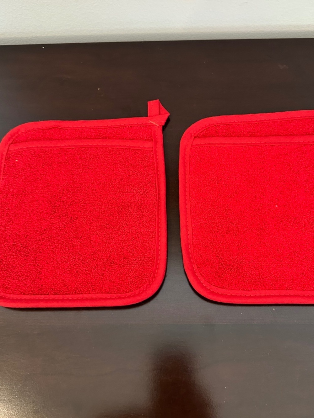 Vintage CANNON 2 Terry Cloth Potholder Red 100% Made USA Cotton NEW